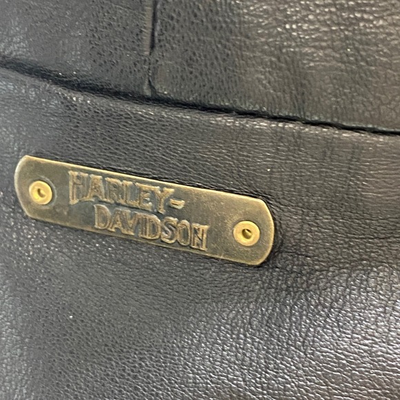 HARLEY DAVIDSON‎ Womens XS Black Leather Vest Fringe Biker Chick Motorcycle - Picture 4 of 16